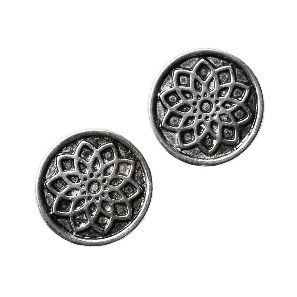 7th Center Sahasrara Chakra Lotus Flower Cufflinks